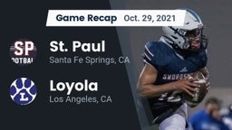 Recap: St. Paul  vs. Loyola  2021
