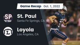 Recap: St. Paul  vs. Loyola  2022