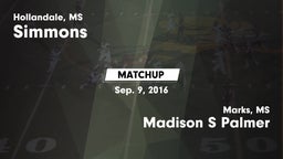 Matchup: Simmons  vs. Madison S Palmer 2016