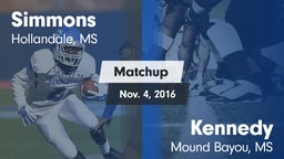 Matchup: Simmons  vs. Kennedy  2016