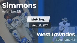 Matchup: Simmons  vs. West Lowndes  2017