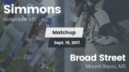 Matchup: Simmons  vs. Broad Street  2017