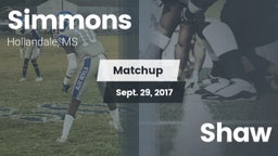 Matchup: Simmons  vs. Shaw  2017