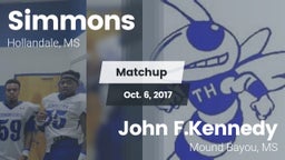 Matchup: Simmons  vs. John F.Kennedy  2017