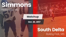 Matchup: Simmons  vs. South Delta  2017