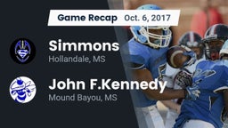 Recap: Simmons  vs. John F.Kennedy  2017