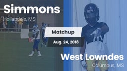 Matchup: Simmons  vs. West Lowndes  2018