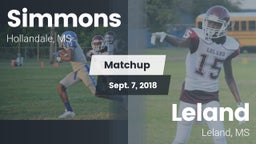 Matchup: Simmons  vs. Leland  2018