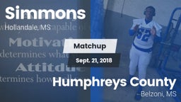 Matchup: Simmons  vs. Humphreys County  2018