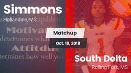 Matchup: Simmons  vs. South Delta  2018
