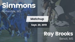 Matchup: Simmons  vs. Ray Brooks  2019