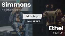 Matchup: Simmons  vs. Ethel  2019