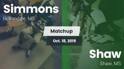 Matchup: Simmons  vs. Shaw  2019