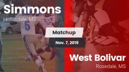 Matchup: Simmons  vs. West Bolivar  2019