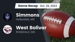 Recap: Simmons  vs. West Bolivar  2023