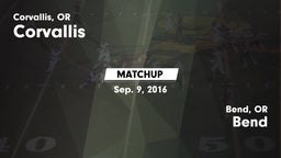 Matchup: Corvallis High vs. Bend  2016
