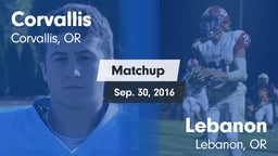 Matchup: Corvallis High vs. Lebanon  2016