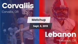 Matchup: Corvallis High vs. Lebanon  2019