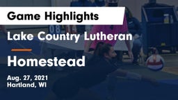 Lake Country Lutheran  vs Homestead  Game Highlights - Aug. 27, 2021