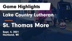 Lake Country Lutheran  vs St. Thomas More Game Highlights - Sept. 4, 2021