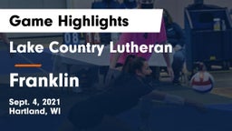 Lake Country Lutheran  vs Franklin Game Highlights - Sept. 4, 2021