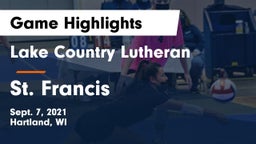 Lake Country Lutheran  vs St. Francis  Game Highlights - Sept. 7, 2021