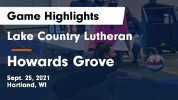 Lake Country Lutheran  vs Howards Grove Game Highlights - Sept. 25, 2021