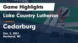 Lake Country Lutheran  vs Cedarburg  Game Highlights - Oct. 2, 2021