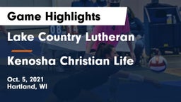 Lake Country Lutheran  vs Kenosha Christian Life Game Highlights - Oct. 5, 2021