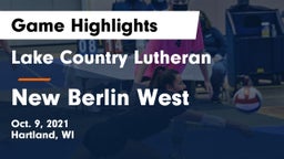 Lake Country Lutheran  vs New Berlin West  Game Highlights - Oct. 9, 2021