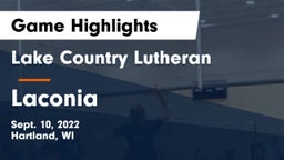 Lake Country Lutheran  vs Laconia  Game Highlights - Sept. 10, 2022