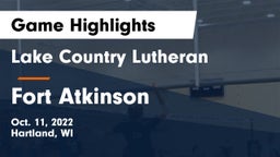Lake Country Lutheran  vs Fort Atkinson  Game Highlights - Oct. 11, 2022