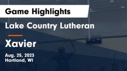 Lake Country Lutheran  vs Xavier  Game Highlights - Aug. 25, 2023