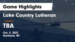 Lake Country Lutheran  vs TBA Game Highlights - Oct. 5, 2023