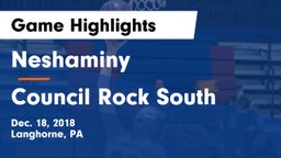 Neshaminy  vs Council Rock South  Game Highlights - Dec. 18, 2018