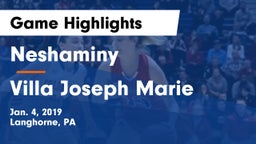Neshaminy  vs Villa Joseph Marie Game Highlights - Jan. 4, 2019