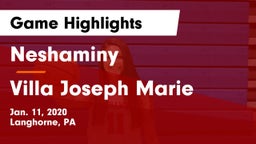 Neshaminy  vs Villa Joseph Marie Game Highlights - Jan. 11, 2020