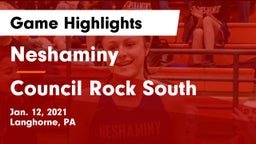 Neshaminy  vs Council Rock South  Game Highlights - Jan. 12, 2021