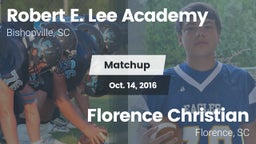 Matchup: Robert E. Lee vs. Florence Christian  2016