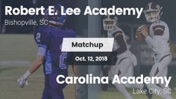 Matchup: Robert E. Lee vs. Carolina Academy  2018