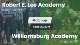 Matchup: Robert E. Lee vs. Williamsburg Academy  2019