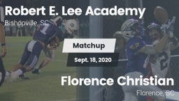 Matchup: Robert E. Lee vs. Florence Christian  2020