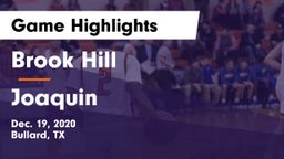 Brook Hill   vs Joaquin  Game Highlights - Dec. 19, 2020