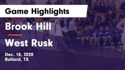 Brook Hill   vs West Rusk  Game Highlights - Dec. 18, 2020