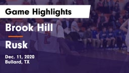 Brook Hill   vs Rusk  Game Highlights - Dec. 11, 2020
