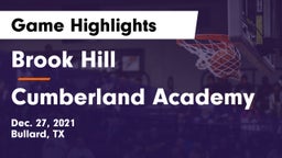 Brook Hill   vs Cumberland Academy Game Highlights - Dec. 27, 2021