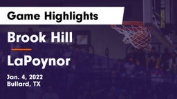 Brook Hill   vs LaPoynor  Game Highlights - Jan. 4, 2022