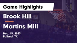Brook Hill   vs Martins Mill  Game Highlights - Dec. 15, 2023
