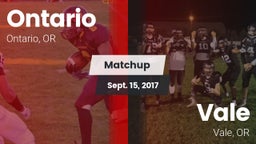 Matchup: Ontario  vs. Vale  2017