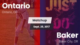 Matchup: Ontario  vs. Baker  2017